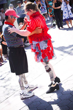 Picture of amputees dancing Argentine Tango.