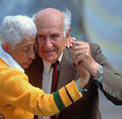 Happy Older Couple Dancing